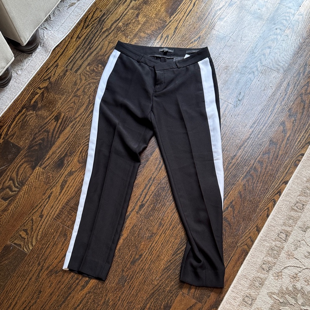 Banana Republic Black Pants with White Stripes